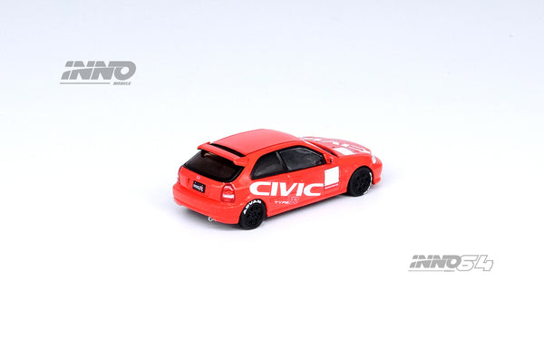 Inno64 Honda Civic Type-R (EK9) Red With "CIVIC" Livery