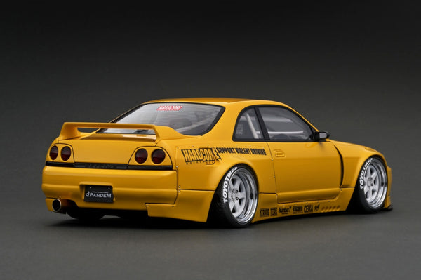 Ignition Model 1/18 PANDEM GT-R (BCNR33) Yellow [IG3033] - Toy Space Diecast Online Store Singapore