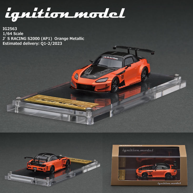 Ignition Model 1/64 J'S RACING S2000 (AP1) Orange Metallic [IG2563] - Toy Space Diecast Online Store Singapore