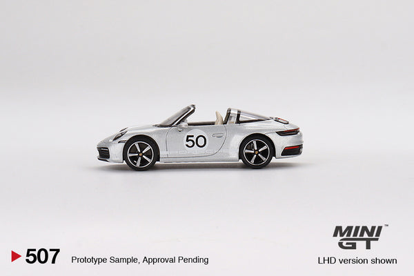 Mini GT Porsche 911 Targe 4S Heritage Design Edition GT Silver Metallic (RHD)