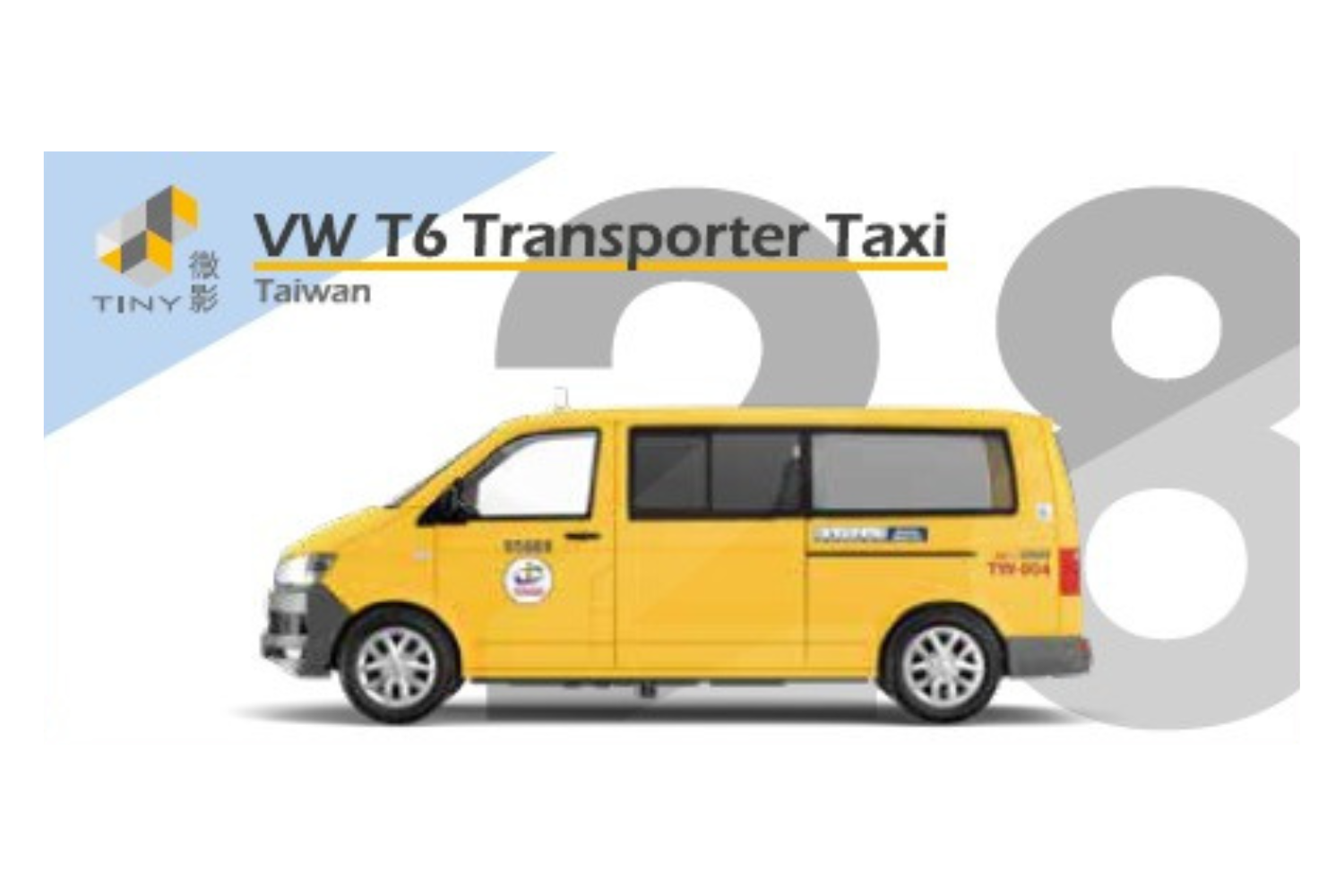 Tiny City TW28 Diecast - VW T6 Transporter Taxi - Toy Space Diecast Online Store Singapore