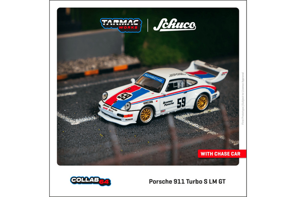 Tarmac Works 1/64 Porsche 911 Turbo S LM GT 12H Sebring 1993 #59 - COLLAB64