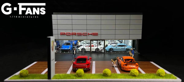 G-fans 1:64 Diorama With Led Light With Parking Lots Car Garage